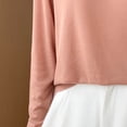 thumbnail image 5 of Lightweight Long Sleeve Tops for Women Zaewscy Women's Fashion Thin Solid Color Round Neck Long Sleeve Pullover Sweater Bottoming Coat Orange XL, 5 of 6