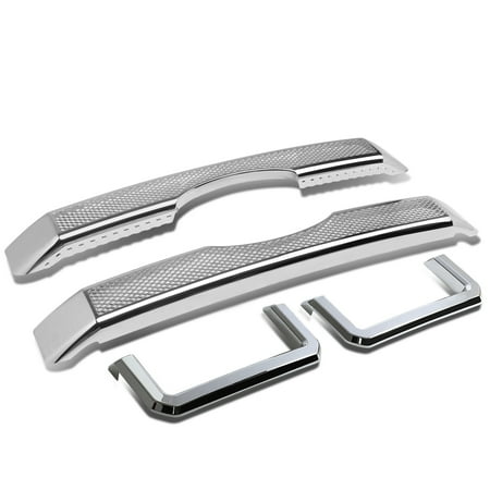 Abs Plastic Grille - For 2011 to 2016 F250 / F350 SD ABS Plastic Set of 4 Diamond Mesh Style Overlay Covers Front Grille (Chrome) 11 12 13 14 15 16