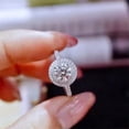 thumbnail image 2 of Women Jewelry Charm 925 Silver Rings Cubic Zircon Wedding Party Gifts Sz 6-10, 2 of 9