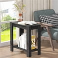 thumbnail image 3 of 2-Tier End Table MDF Sturdy Side Table Nightstand for Living Room Bedroom, 23.6x11.8x23.8inch, 3 of 11