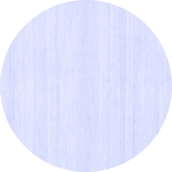 Ahgly Company Indoor Round Solid Blue Modern Area Rugs, 3' Round