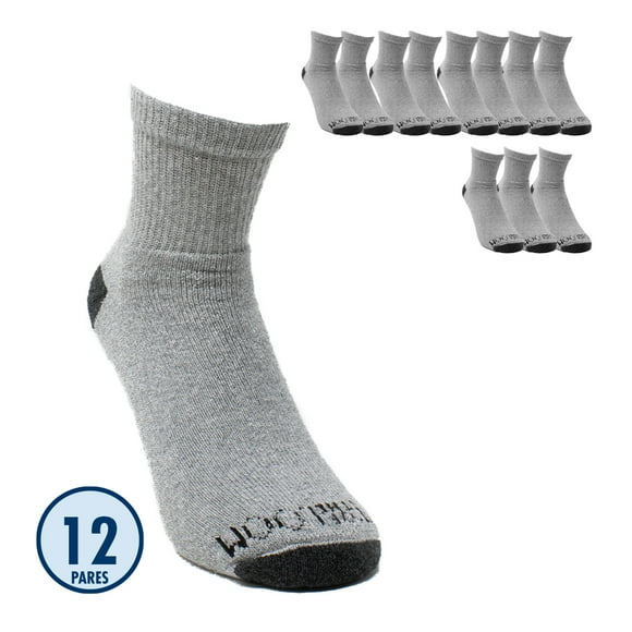 Fruit of the Loom Quarter Caballero Unitalla Algodón Afelpado Jaspe 12 pares