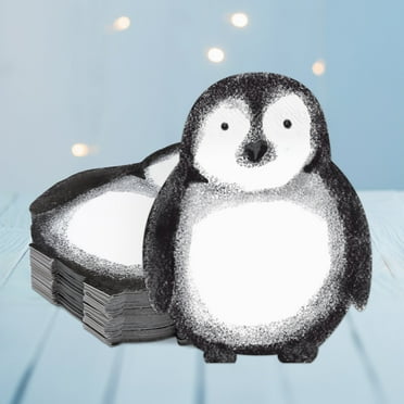 Cheerland Penguin Shaped Disposable Paper Napkins for Winter Parties, 50 Count