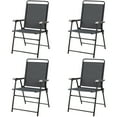 thumbnail image 1 of Gymax Ensemble de 4 Chaises de Patio Pliantes Chaise à Sangle Portable Cour Jardin Extérieur, 1 of 10