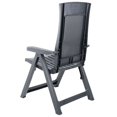 thumbnail image 5 of vidaXL Garden Reclining Chairs 2 pcs Plastic Anthracite, 5 of 5