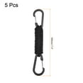 thumbnail image 2 of Uxcell Paracord Keychain, 5 Pack Braided Lanyard Key Clip Double D Rings Survival Keychains Black, 2 of 5