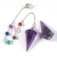thumbnail image 3 of Flower of Life Dowsing Pendulum for Divination Cone Natural Crystal Pendant, 3 of 6