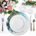 thumbnail image 4 of Ryvnso Christmas Berry Snowflakes Round Plate Mats Dining Table Placemat Set of 4 for Holiday Decoration, 4 of 7