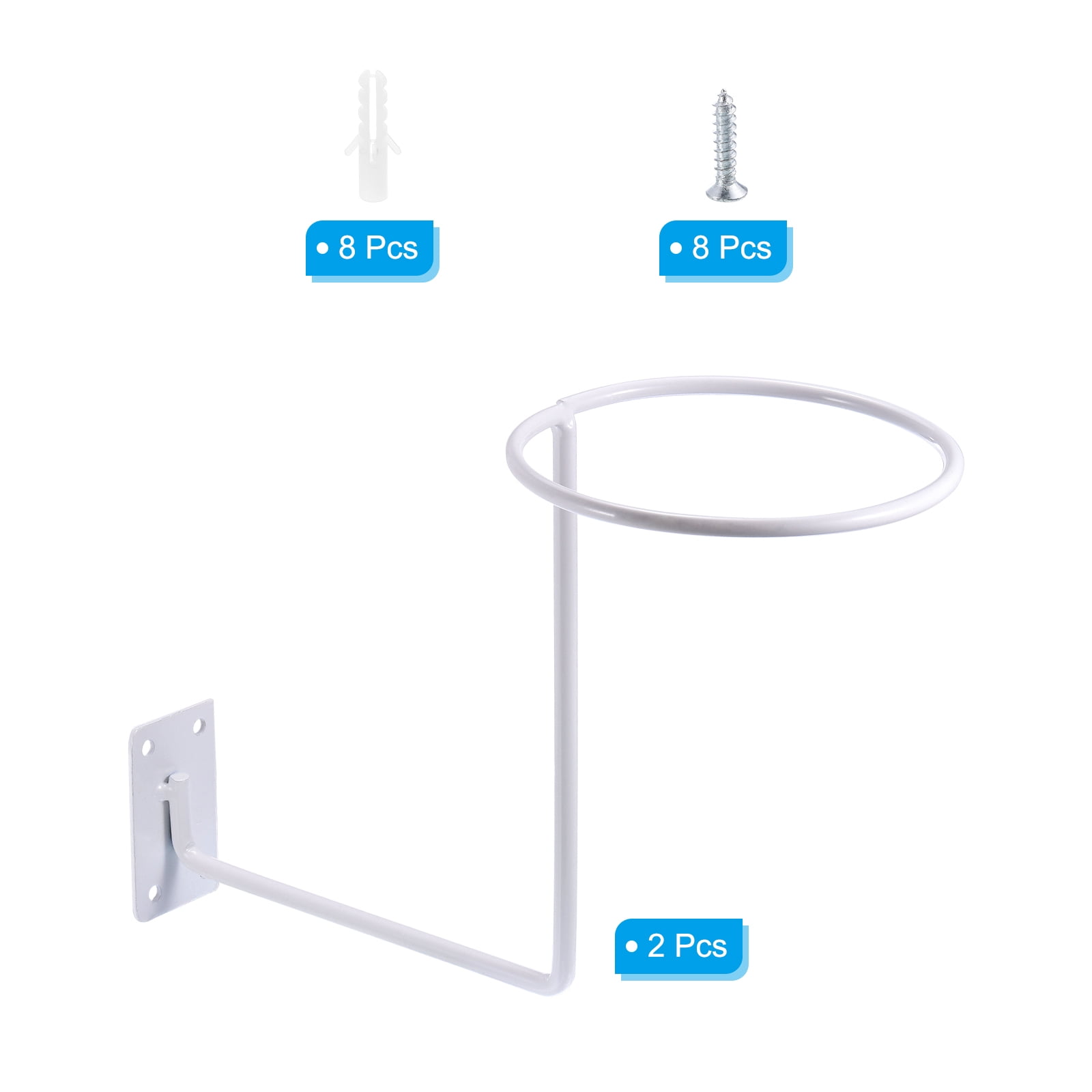 Unique Bargains Motorcycle Accessories Metal Helmet Holder Wall Mount for Helmet White