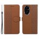 thumbnail image 1 of For Honor 200 Pro 5G Case Anti Scratch Splicing Imprinted Rhombus Leather Phone Cover - Green, 1 of 5