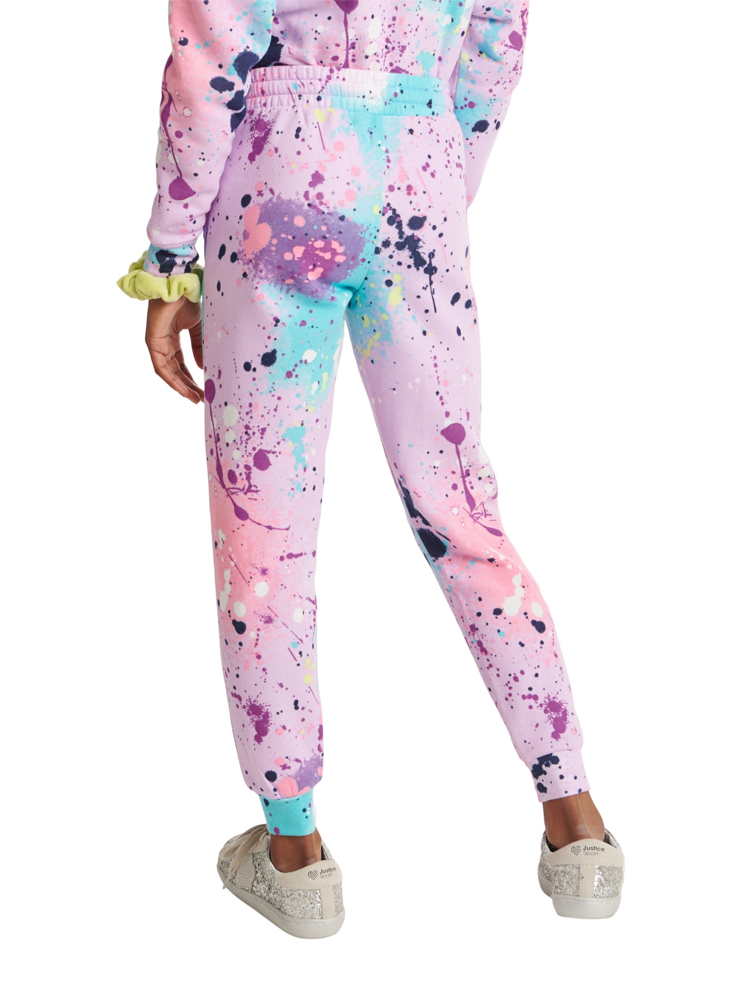 RBX Girls' 2-Pack Joggers - paint spl, 7 - 8 (Big Girls) 