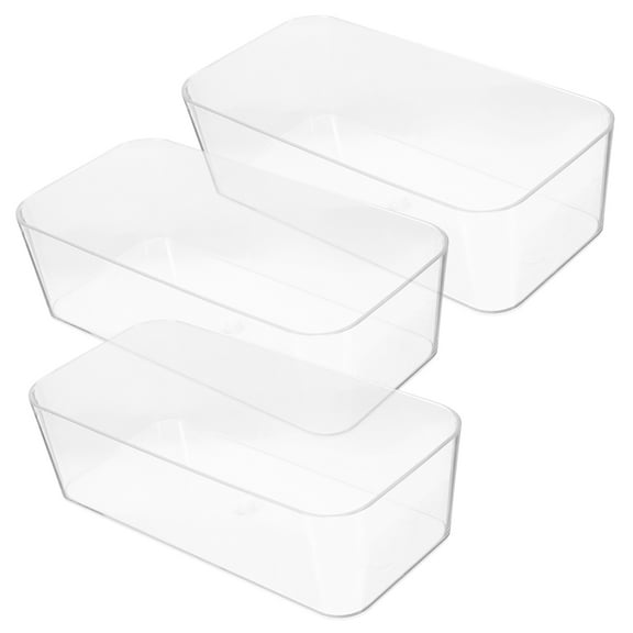 NUOLUX 3Pcs Transparent Drawer Dividers for Cabinet and Dresser