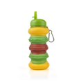 thumbnail image 3 of with carabiner 600ml Collapsible Water Bottle, Large bpa Free Travel Water Bottle Reusable Water Bottle-green, 3 of 5