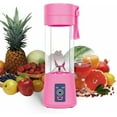 thumbnail image 1 of Mixer, for Smoothies and Shakes Handheld Fruit Mixer Machine Six Blades 380ml USB Rechargeable Ice Cream Mini Juicer Home / Office / School / Outside (Pink), 1 of 6
