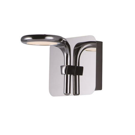 

ET2 E24141-PC 7 in. Cobra LED One-Light Wall Sconce Light Polished Chrome