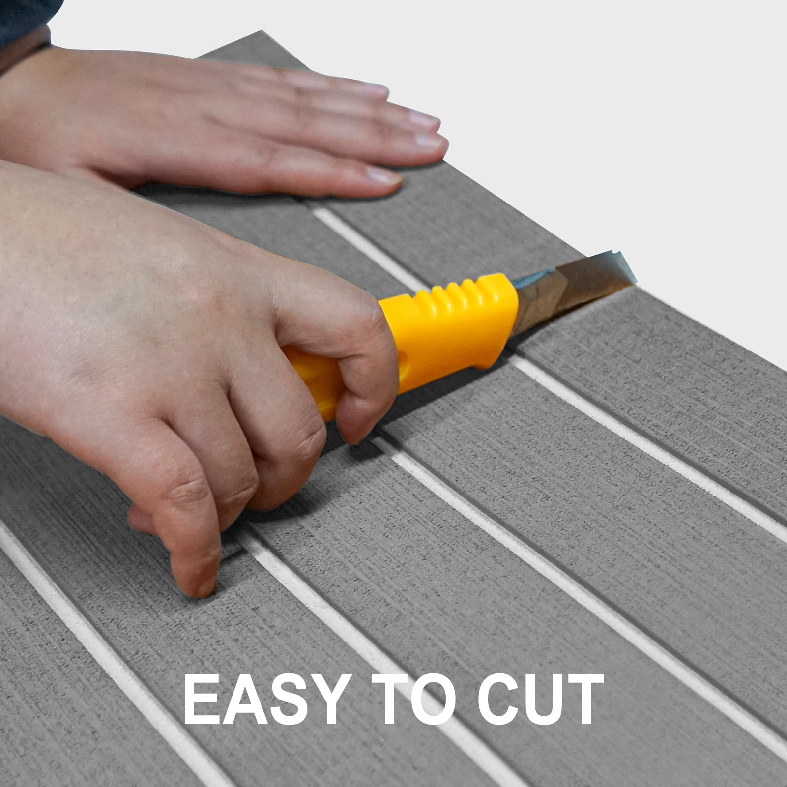 EVA Foam Boat Decking Sheets 15" x 94" - 7mm Thick Non-Slip Faux Teak Marine Flooring Mat for Kayak RV Yacht Motorboat Skateboard Skimboard Step Pool Garden