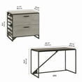 Bush Furniture Refinery 2 Person Industrial Desk Set with Lateral File