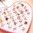 thumbnail image 4 of 36PCS Girls Jewel Ring Set Decorative Adjustable Rings Dress up Ring with Case, 4 of 10