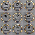 thumbnail image 2 of Pulsera con signo del zodiaco para hombre y mujer, brazalete de constelación, cáncer, Virgo, Leo Libra, regalo de amistad, joyería, 2 of 4
