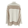 thumbnail image 4 of Chandail pour Femmes Automne/hiver Col Roulé Tricoté Manches Chauve-Souris Design Rayé, 4 of 5