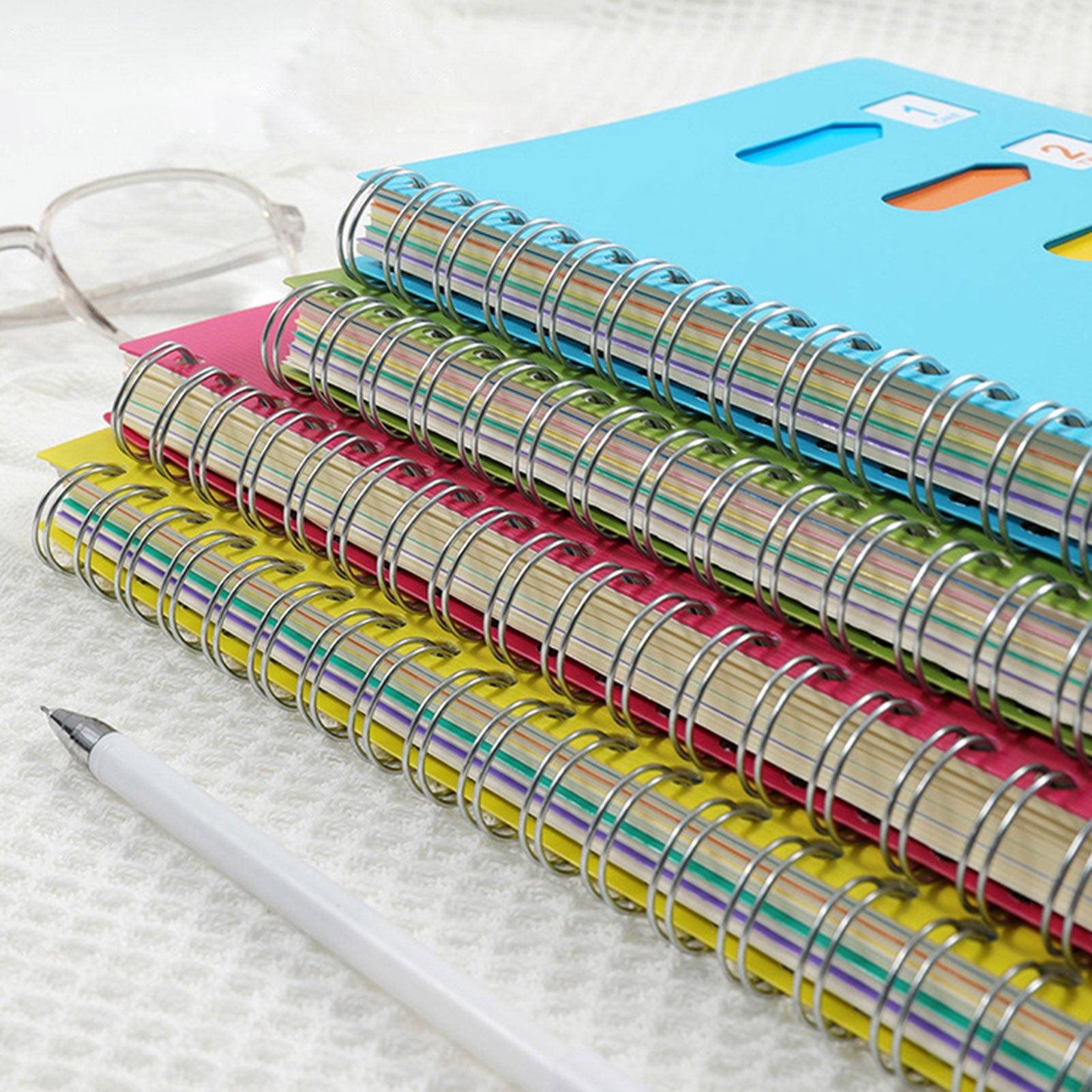 Homerr Notebook Spiral Notebook with Dividers Smooth Writing Premium Thickened Page A5/B5 Coil Ring 5 Subject Notebook Office Supplies Spiral Notebook
