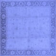 thumbnail image 1 of Ahgly Company Machine Washable Indoor Square Oriental Blue Traditional Area Rugs, 4' Square, 1 of 4