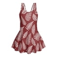thumbnail image 6 of DISNIMO Girls One Piece Swimdress Palm Tree Print Sleeveless Bathing Suit with Skirted Hawaiian Summer Swimwear for Kids Girls 3-13 Years, 6 of 8