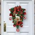 thumbnail image 4 of Fiudx Árbol Navideño Invertido con Detalles Festivos de Bolas Rojas, Diseño Único de Bayas, para Uso Interior y Exterior, para Puerta o Ventana, 48 Cm, Ideal para Regalo Navideño., 4 of 6