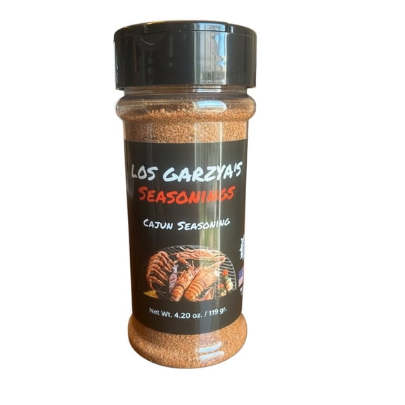 Los Garzya’s Cajun Seasoning, 8 oz. Bottle, Cajun Flavor, Shrimp, Chicken, Gumbo, No Sugar