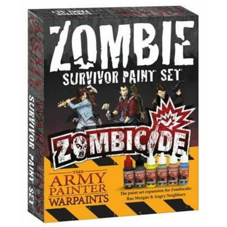 high-pigment zombicide paints for survivor miniatures - 6 dropper bottle zombicide paint set for beginners and advanced hobbyists - zombicide survivor paint set by the army