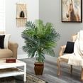 thumbnail image 5 of Nearly Natural 54" Golden Cane Palm with Decorative Container in Green/Brown, 5 of 5