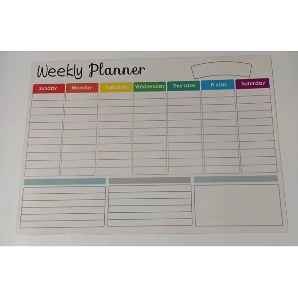 1pc Pizarra Blanca Magnética Suave Calendarios Pegatina Mensaje Borrable Removible