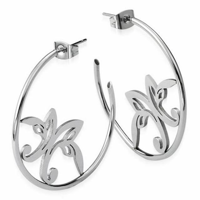AAB Style ESS-113 Stainless Steel Hoop Earrings