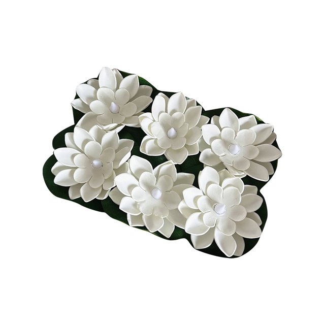 Under 10 Party Light-up Decoration 6 Pcs Decoration Floating with Lights Plastic Flower Plastic Flower Artificial Traditional Indian Decor for Puja Home Party Decoration