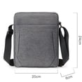 thumbnail image 2 of Bolso bandolera sencillo de un solo hombro para hombre en vertical gris, 2 of 6