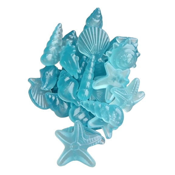Glow In The Dark Marine Creature Ornaments Luminous Seashell Starfish Conch Aquarium Fish Tank Decor Non-Toxic