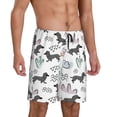 thumbnail image 2 of Balery Dachshund Dog Puppy Pantalones cortos de pijama de punto de algodón para hombre con cinturilla y bolsillos-Small, 2 of 6