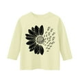 thumbnail image 3 of CCRFTGI 3/4 Sleeve Tops For Children Girls Size 10-12 Cute Print T-Shirt Trendy Round Neck Shirts Soft Fall Spring Tee Tops Beige 7-8 Years, 3 of 4