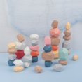 thumbnail image 4 of Juguetes educativos para niños y adultos con piedras de madera de haya de colores apilables, adornos para niños y niñas, 4 of 5