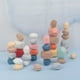 thumbnail image 3 of Juguetes educativos para niños y adultos con piedras de madera de haya de colores apilables, adornos para niños y niñas, 3 of 5