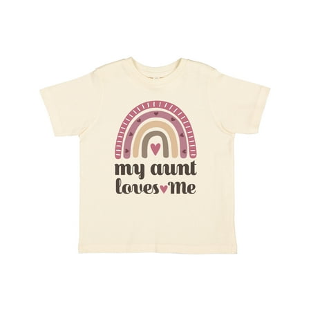 

Inktastic My Aunt Loves Me Boho Rainbow Niece Gift Toddler Toddler Girl T-Shirt