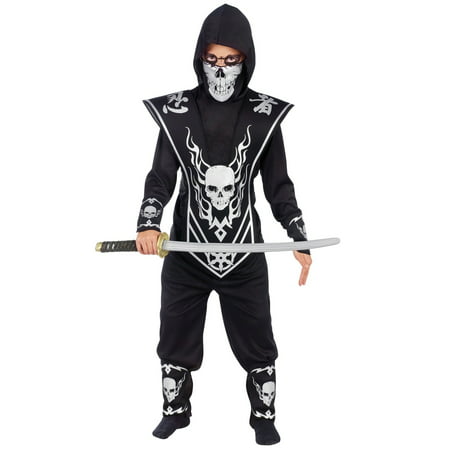 Fun World® Medium Skull Ninja Costume 8 pc Bag