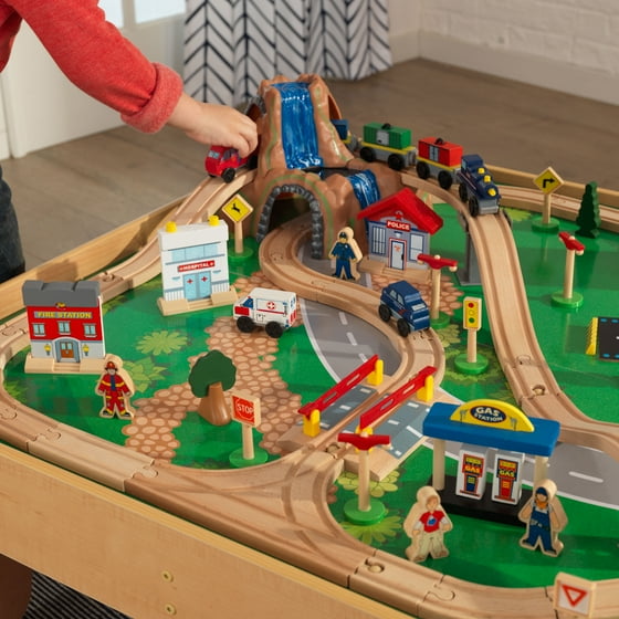 Kidkraft Waterfall Mountain Train Set Table With 120