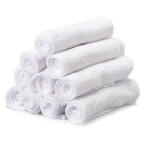 Spasilk Washcloth Wipes 10-Pack, White