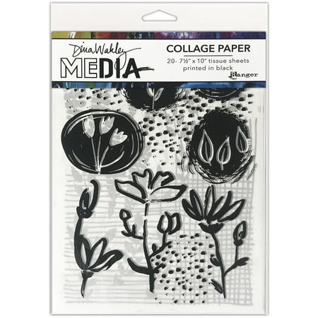 UPC: 0789541077893 | Dina Wakley Media Collage Tissue Paper 7.5 X10 20/Pkg-Things That Grow