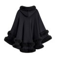 thumbnail image 3 of Collants pour Femmes Grande Taille, Veste Chaude pour Femmes avec Cape Tricotée Grande Taille, Col Châle et Capuche, 3 of 5
