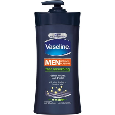 Vaseline hommes guérison rapide humidité Absorbant Body &amp; Lotion pour le visage, 20,3 fl oz