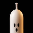 thumbnail image 4 of Cute Ghost Taper Candles, Halloween Spooky Ghost Face Long Stick Candles, Decorative Dinner Candlesticks for Halloween Party Home Table Decor, White, 4 of 8