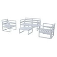 thumbnail image 2 of Compamia Mykonos 4 Person Lounge Set in Silver finish with Natural Cushions, 2 of 3