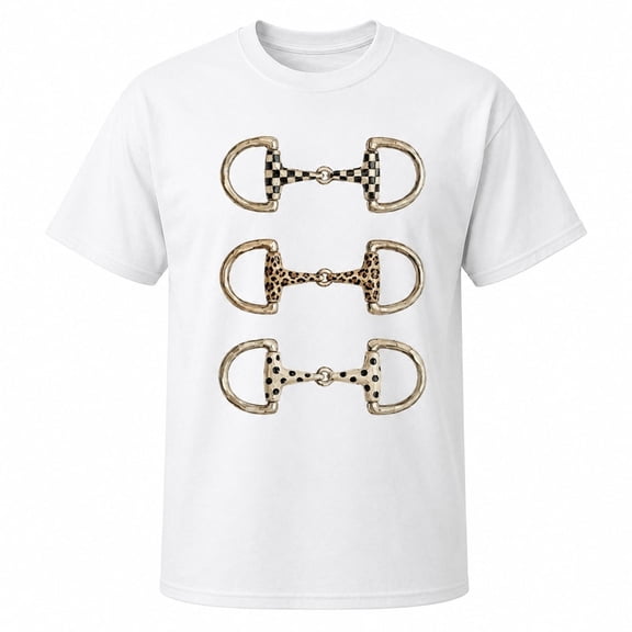 Western Horse Bit Graphic T-Shirt, Unisex Classic Fit Equestrian Tee
